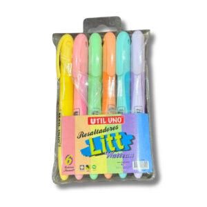 UTIL UNO RESALT. FINO PASTEL x6u