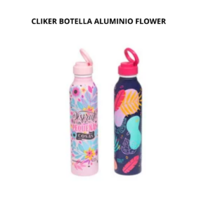 CLIKER BOTELLA ALUMINIO FLOWER