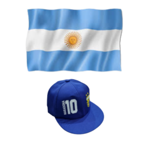 COMBO BANDERA 90X150 + GORRA ARGENTINA