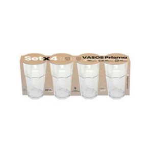 CLIKER SET VASOS CRISTAL X4