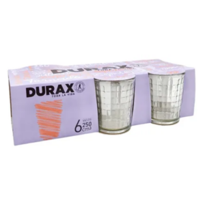 DURAX VASO PACK X6 DIAMANTE BAJO